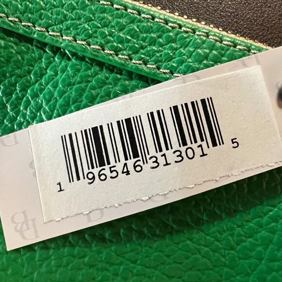 Dooney & Bourke Lucca Pebble Leather Medium Wristlet, Kelly Green, Leather - Picture 6 of 6